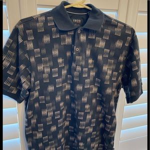 Perfect with khaki pants! Black and khaki Izod polo shirt.